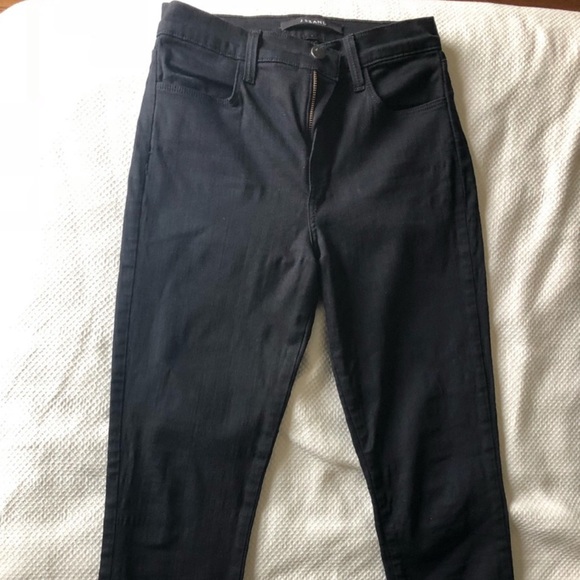 J Brand Maria High-Rise Skinny Jeans, 25, Black - Picture 4 of 5